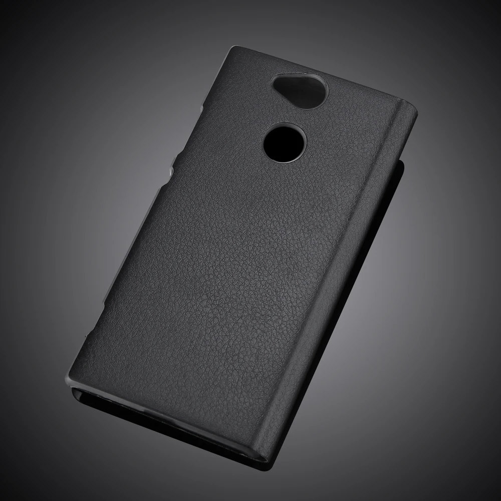 Чехол из искусственной кожи с откидным окном для Xperia XA2 защитная задняя крышка