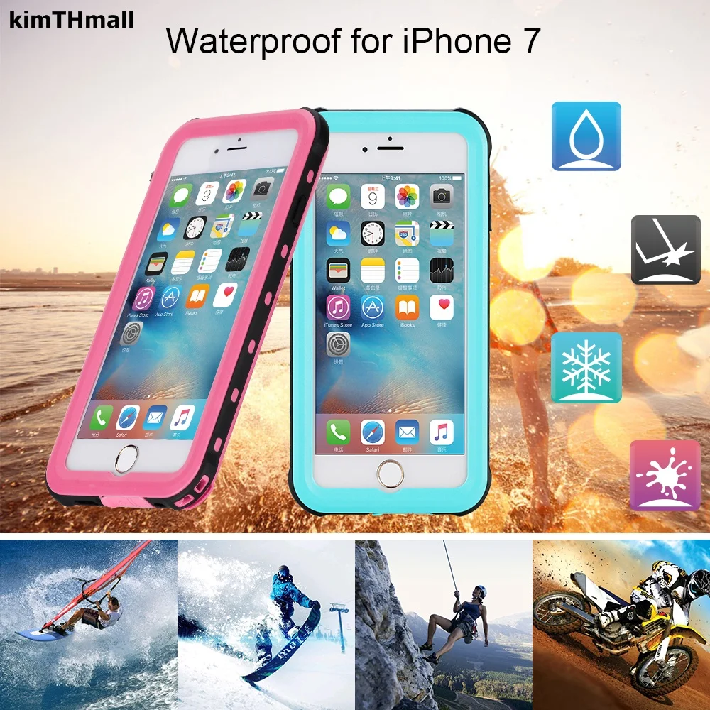 

Чехол для Apple iPhone 7 (4,7 дюйма), чехол с полной защитой из поликарбоната и ТПУ, жесткий водонепроницаемый чехол для iPhone 7, чехол для телефона, чех...