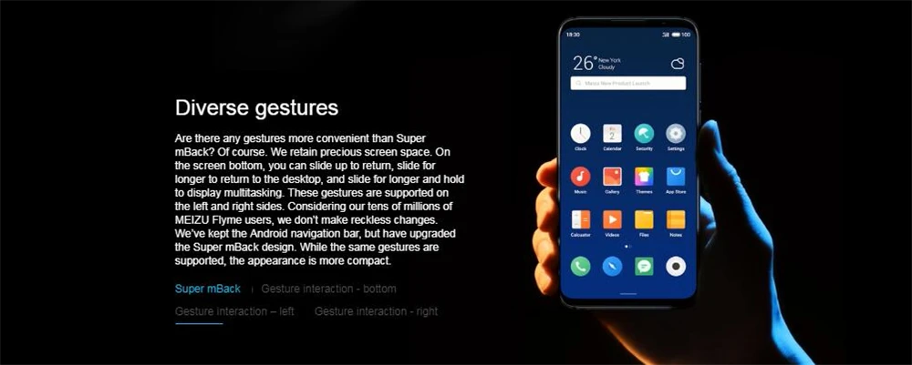 Meizu 16th 16 Ом смартфон глобальная Версия 8GB Ram 128GB Rom Snapdragon 845 Octa Core 6," 2160x1080 P 3010 мА/ч, два задних Камера