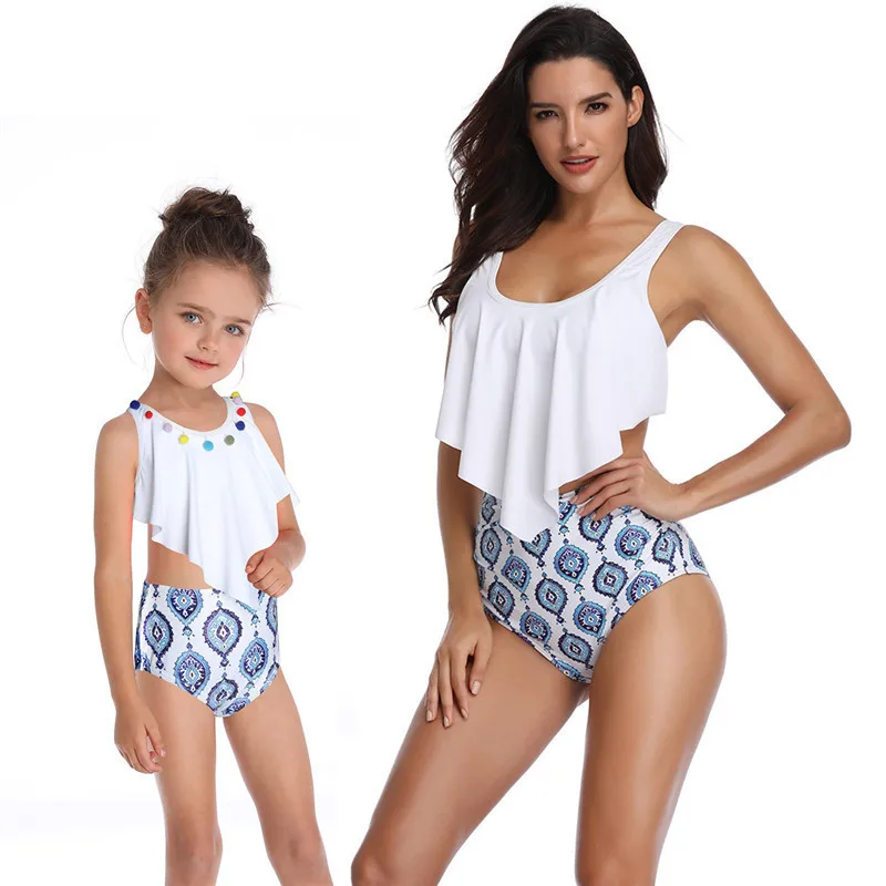 Женский раздельный купальник Одинаковая одежда для семьи Купальный костюм мамы