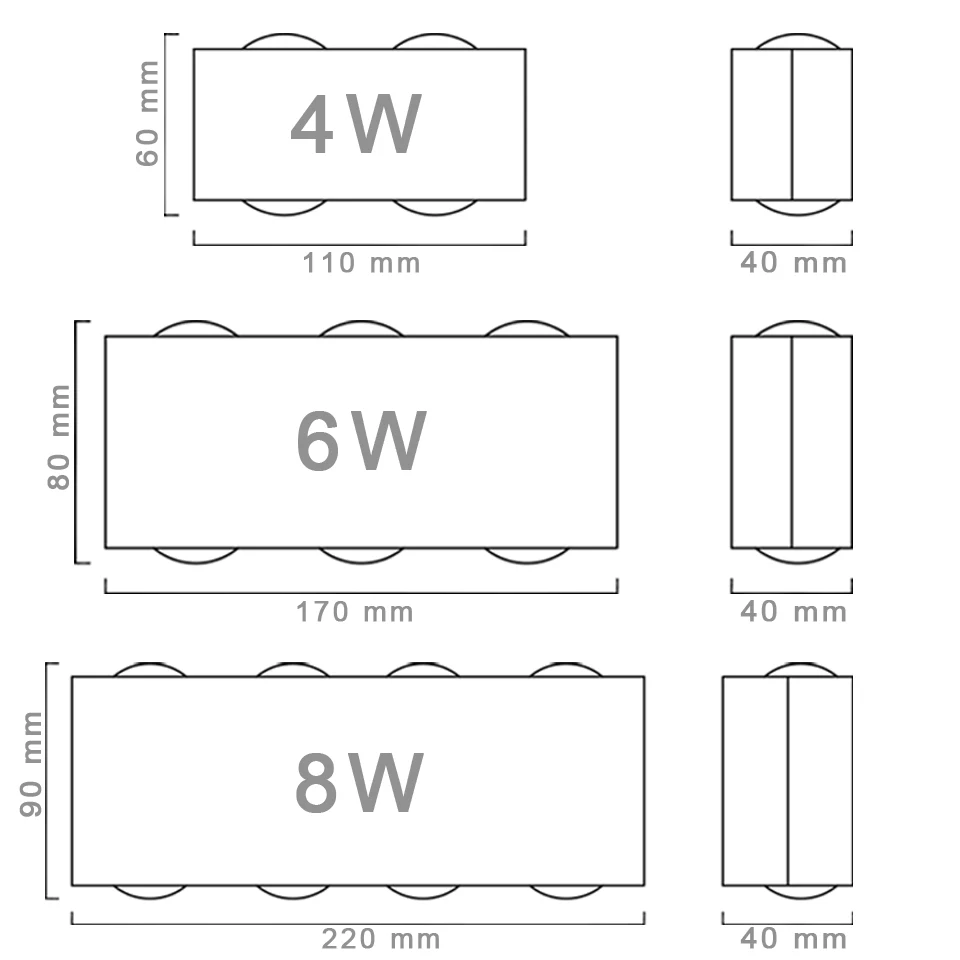 Настенный светильник светодиодный водонепроницаемый 2/4/6/8 Вт|wall sconce|outdoor led wall lampled