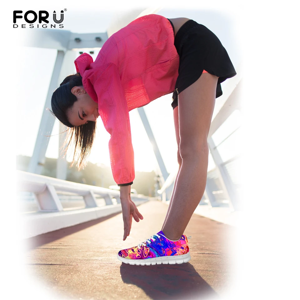 FORUDESIGNS/женская спортивная обувь для прогулок легкая городская бега Нескользящие