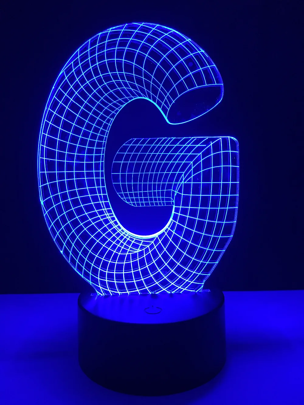 Luminaria 3D Светодиодная Буква G лампа иллюзия 7 цветов затемнение градиент RGB Ночной