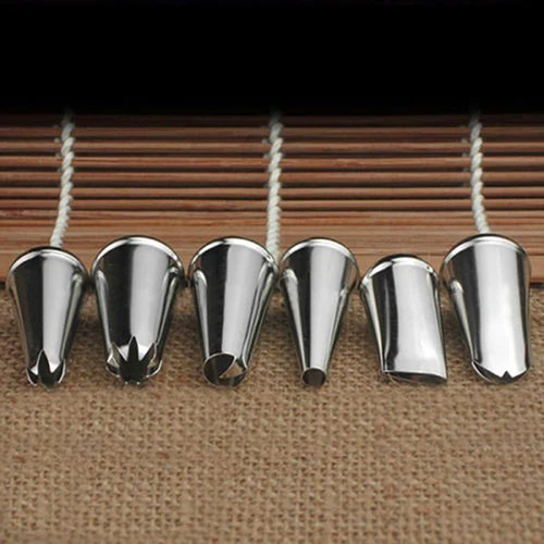 Nozzles 6Pcs Pastry Tips Cake Icing Piping Fondant Cupcake Sugarcraft Decorating | Дом и сад