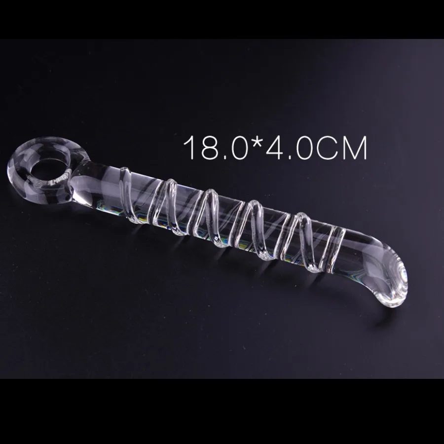 Горячая и крутая двойная стимуляция стеклянная Анальная пробка секс-игрушки для