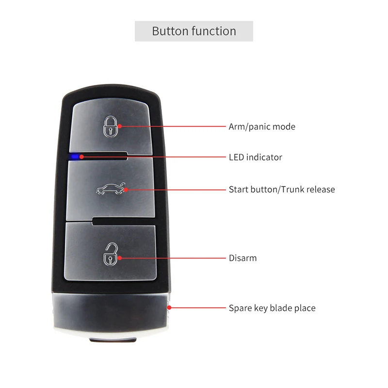 Easyguard rolling code PKE car alarm kit psssive keyless entry system remote engine start push button touch password | Автомобили и