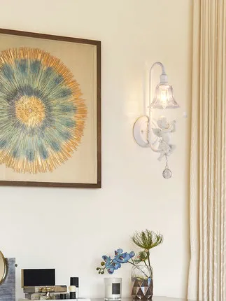 Modern Crystal Angel wall lamp bedside living room bedroom study lighting | Лампы и освещение