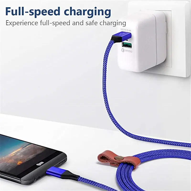 USB зарядный кабель для Honor 10 lite 8C 8X 7s 6X 7X 7a pro 7C нейлоновый Micro передачи данных Huawei Mate