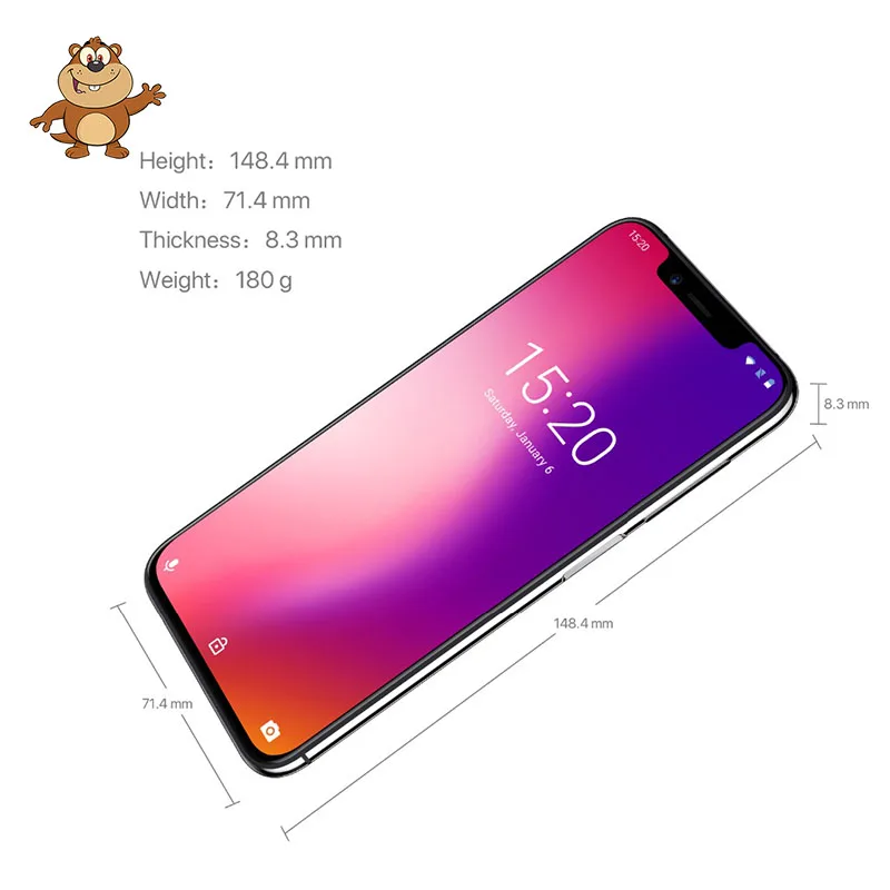 UMIDIGI One Pro 4 Гб + 64 смартфоны две задней камеры лицо ID 5 9 дюймов Android 8 1 Беспроводная