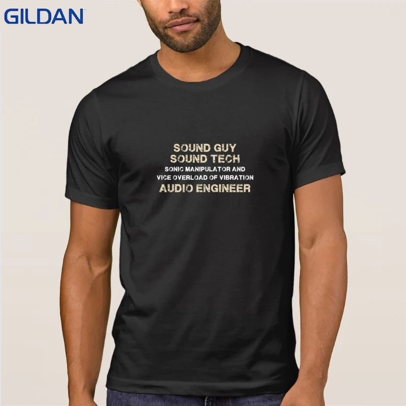 Повседневное звук Guy Tech звукорежиссером футболки летняя футболка для Для мужчин