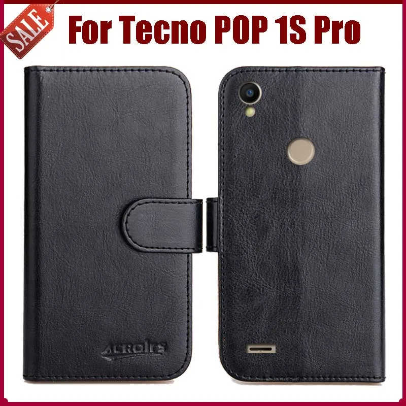 

Горячая распродажа! Чехол Tecno POP 1S Pro, 6 цветов, высокое качество защитный кожаный флип-чехол, чехол для Tecno POP 1S Pro