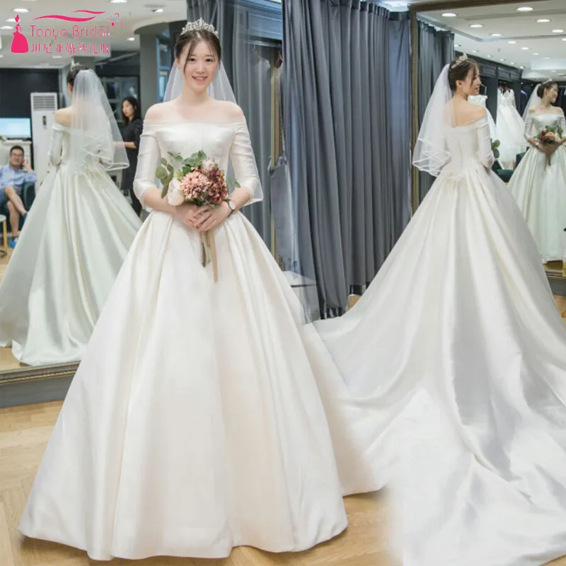 Женское сатиновое платье A Line с длинным рукавом и зеленым наполнителем