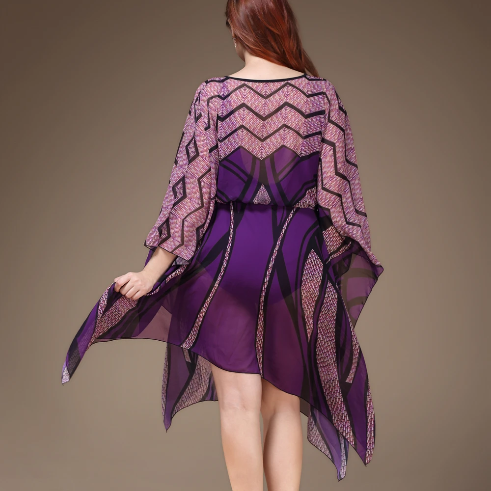 PERONA прозрачное пляжное платье с треугольным вырезом сексуальное свободное