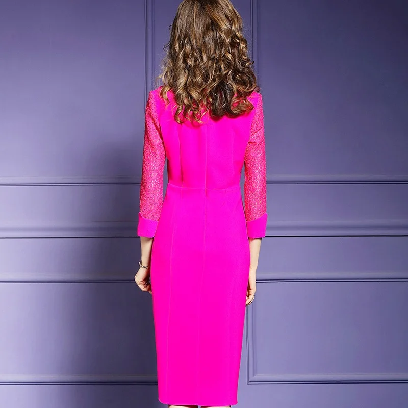 Весна 2019 Роскошный дизайнерский новый деловой пикантный женский v образный вырез