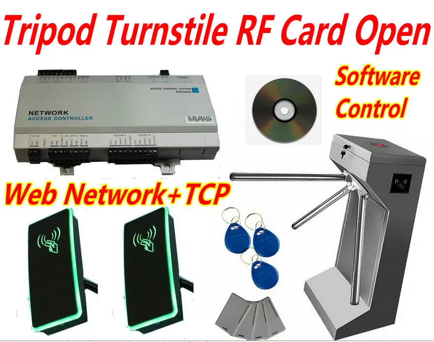 Rfid карта для открытия турникета штатива ворот сетевой контроллер доступа +
