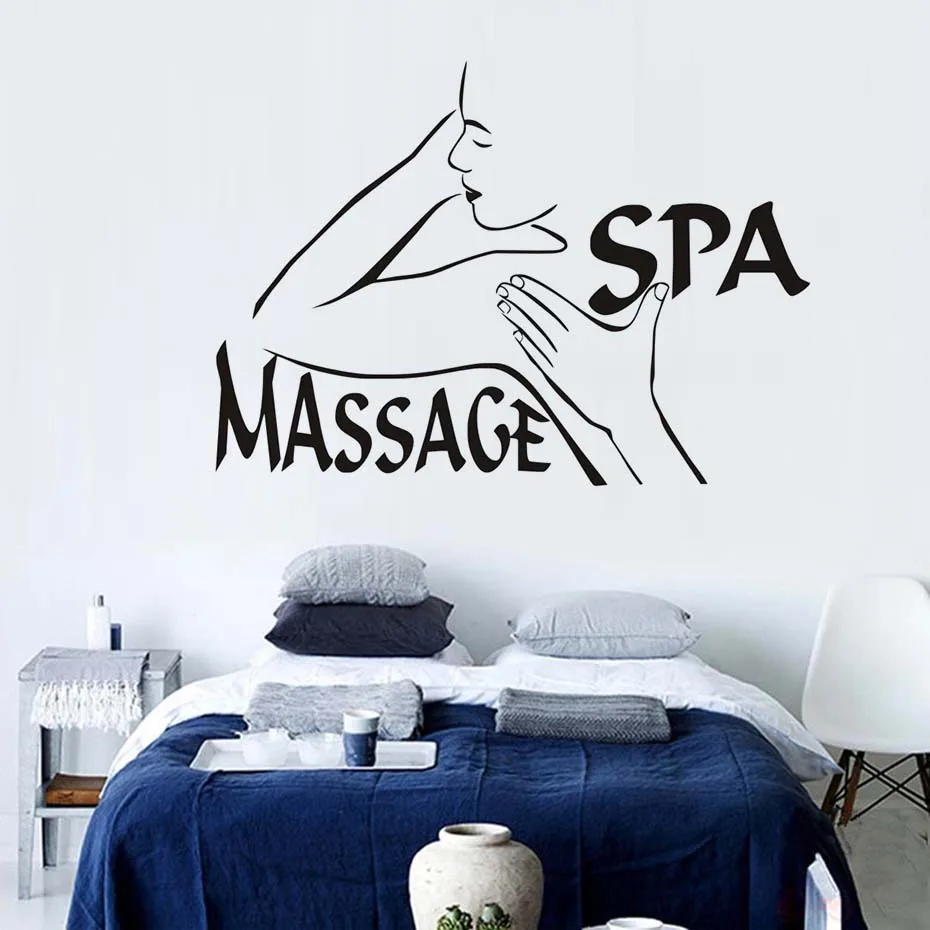 Виниловые наклейки на стену Tai Massage Spa мужские массажные съемные художественные