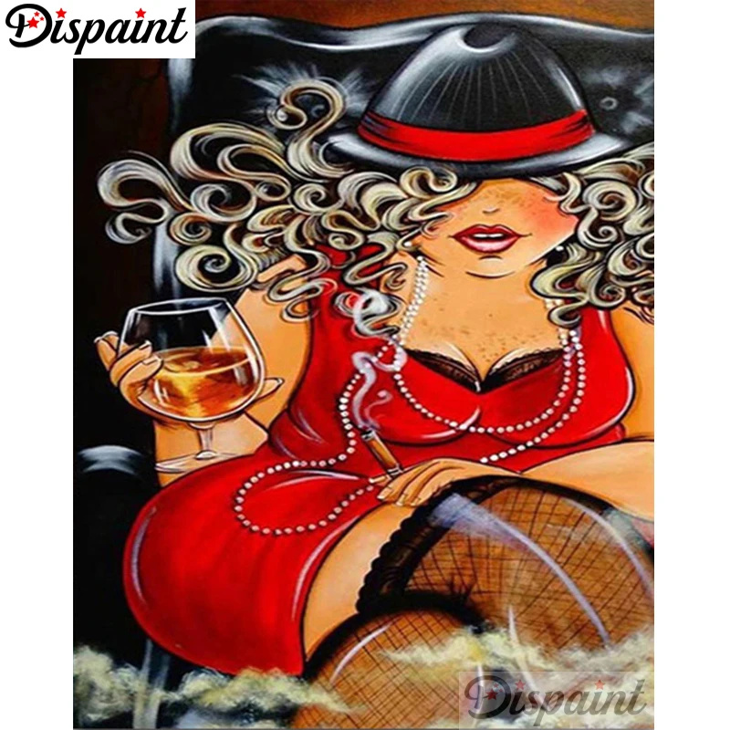 

Dispaint Full Square/Round Drill 5D DIY Diamond Painting "Cartoon beauty" 3D Embroidery Cross Stitch Home Decor Gift A06072