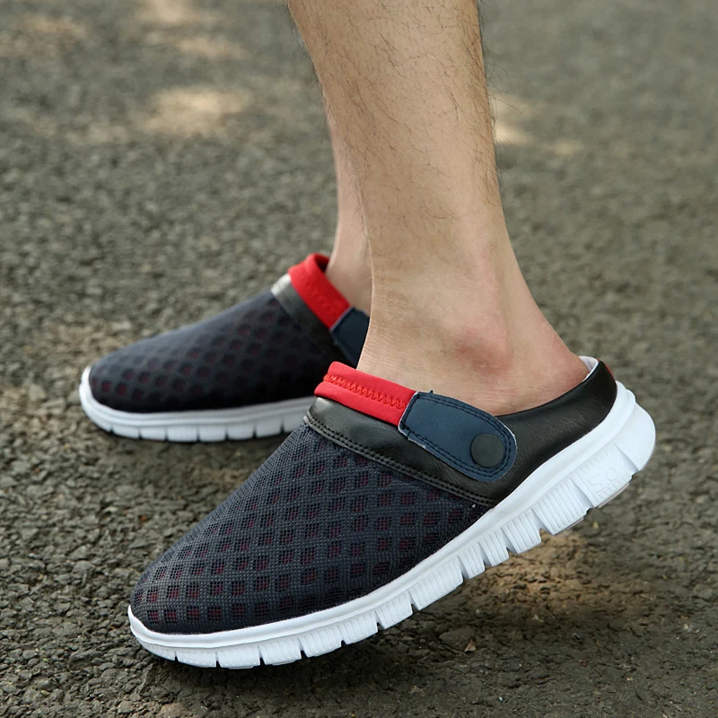 Новинка мужские сандалии шлепанцы с отверстиями для пар мюли и клоги садовая