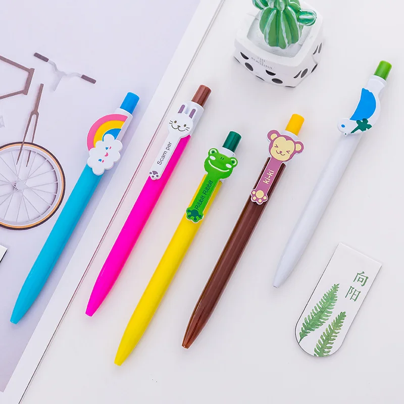 

36pcs Ballpoint Pen Wholesale Creative Korean Press Pens Children's Office Students Use Black Oil Pen for Writing School Tools