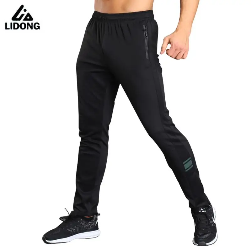 

Hot Men Soccer Training Pants Slim Skinny Leg Sports Survetement Football Running Pants Tracksuit Trousers With Zipper Pockets