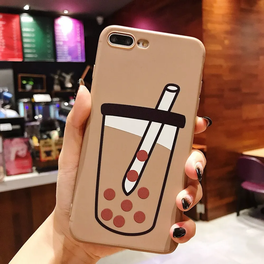 KISSCASE милый чехол для телефона с узором iPhone 7 Plus 8 X XS MAX XR матовый шоколадный 6 6S
