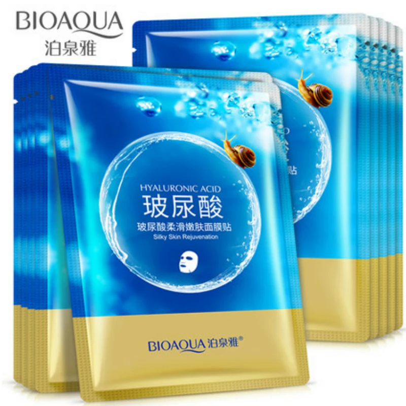 10 шт./лот Bioaqua гиалуроновая улиточная кислота маска с глубокой кислотой