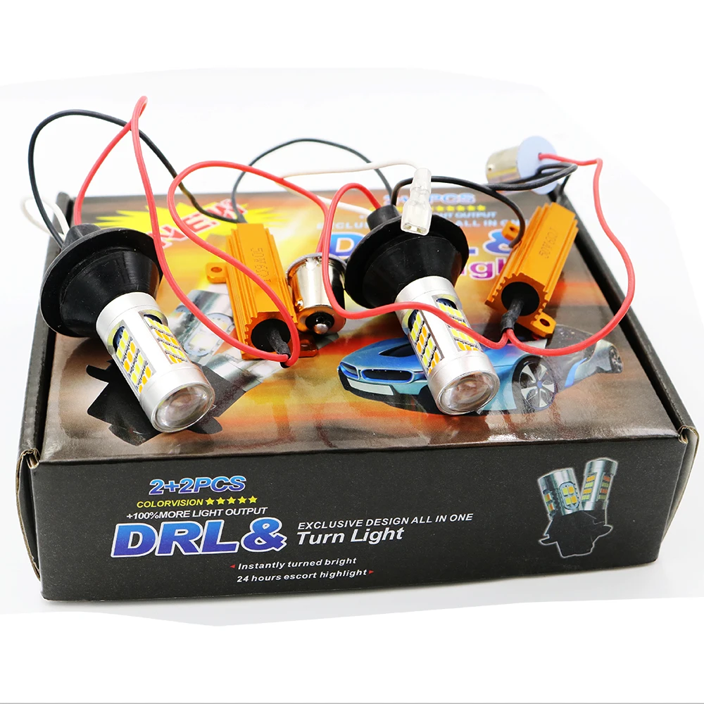 Y Высокое качество 1 комплект 1156 P21W BA15S 2835 42SMD янтарь/белый 42 светодиодный s горки