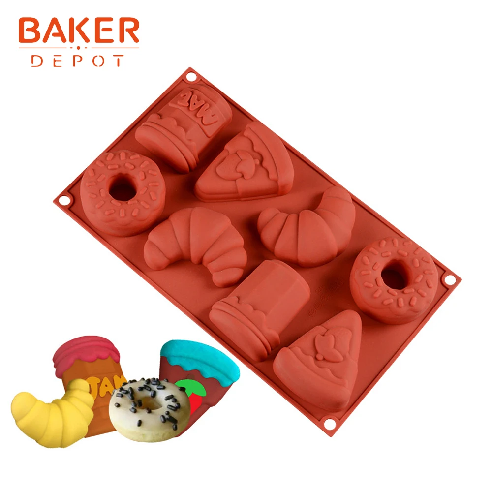 BAKER DEPOT силиконовая форма для выпечки тортов пончиков конфет шоколада овальной