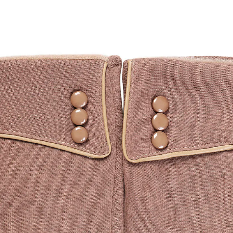 

Newly 1 Pair Women Winter Touchscreen Gloves Warm Lined Thick Button Decor Minimalist DO99