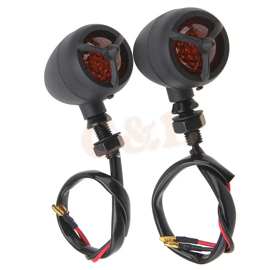 Металлическая черная пуля для мотоцикла светодиодный индикатор поворота