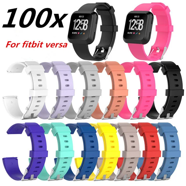 

FREE DHL X 100 PCS LOT Replacement Classic Silicone Band Strap Wristband Bracelet For Fitbit Versa/Versa Lite Watch Band