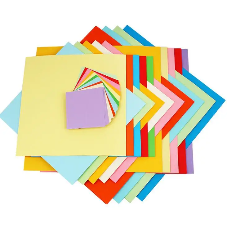 200pcs/100pcs Colorful Craft DIY Paper Square Handmade Art Decorative Tools Papers Books Ad Card Box Party Wedding Decors GYH |