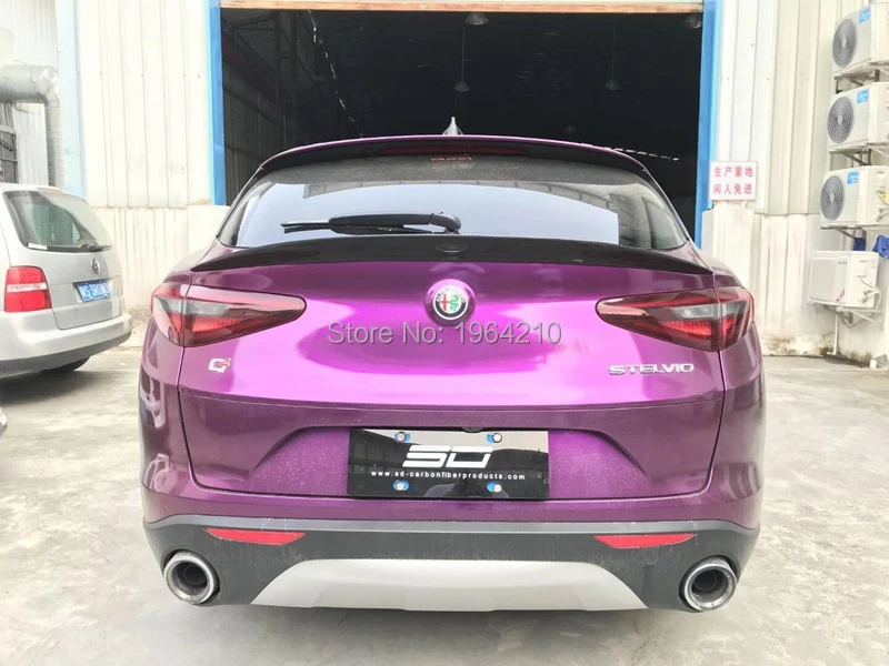 Спойлер для Alfa Romeo Stelvio спойлер SD Style 2017 2018 из углеродного волокна задний на крышу