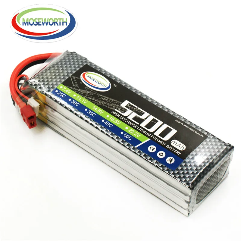 Moseworth RC Lipo Батарея 4S 14.8 В 5200 мАч 60C для модели самолетов Радиоуправляемый Дрон