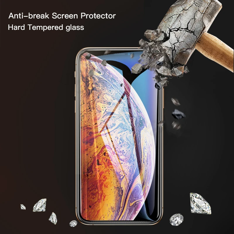 Защитная пленка 9d для apple iphone xs max xr x 10 8 7 6 6s plus закаленное стекло с полным