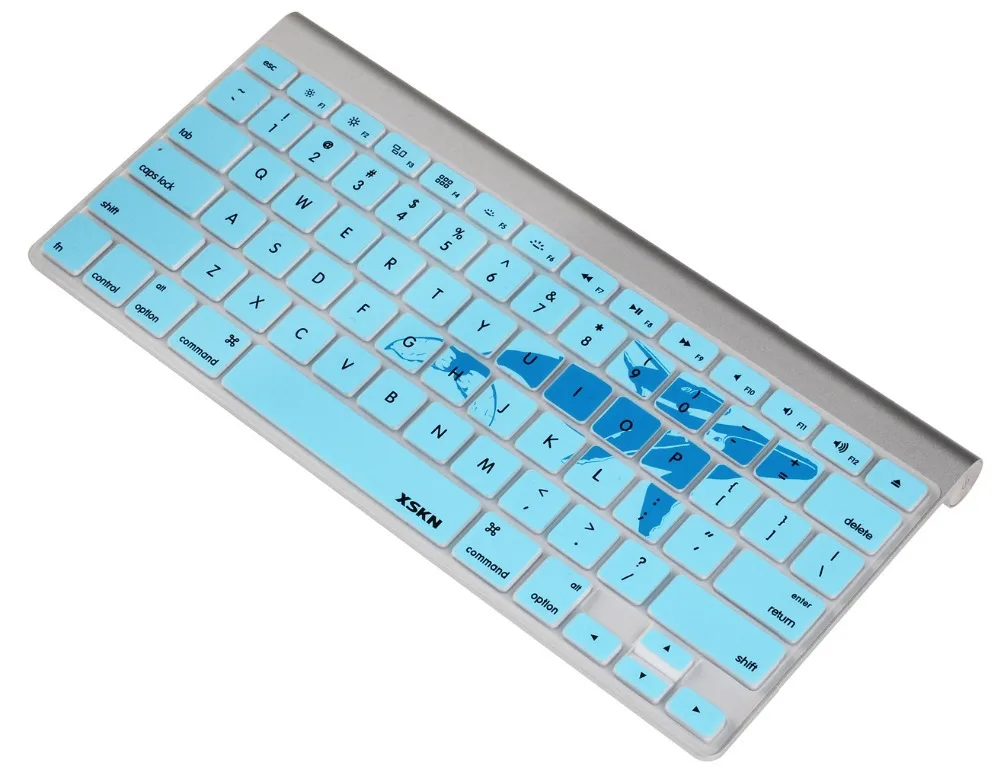 Ультратонкий силиконовый чехол для клавиатуры XSKN Animal с рисунком милого Кита MacBook