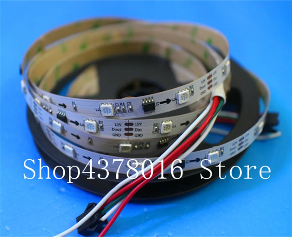 WS2811 5050 RGB Светодиодная лента 1 м/5 м 150 300 светодиодов индивидуальный адресуемый DC12V
