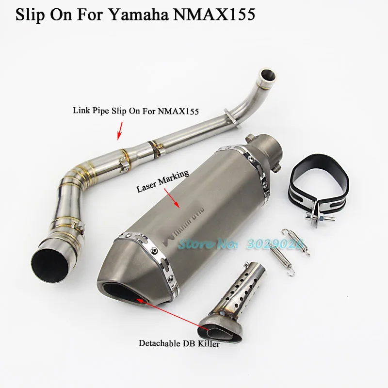 NMAX155 полная система без шнуровки для Yamaha NMAX 155 модифицированный глушитель выхлопа
