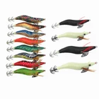 Искусственная приманка креветка-кальмар, 10 см, 13,5 см, 2,5 #3,5 # крючки с блесной в виде кальмара, белая светящаяся осьминог, Каракатица приманка для креветок, 1 шт.