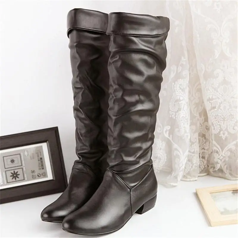 DAFENP/модные ботинки женская обувь botas mujer эластичные из искусственной кожи женские