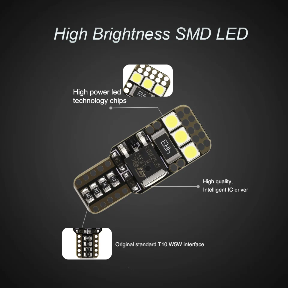 ANMINGPU 2x мощная Автомобильная сигнальная лампа 8 Вт T10 светодиодная 3030 SMD 168 194 W5W