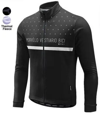 Зимняя Теплая Флисовая велосипедная майка с длинным рукавом Ropa ciclismo hombre одежда