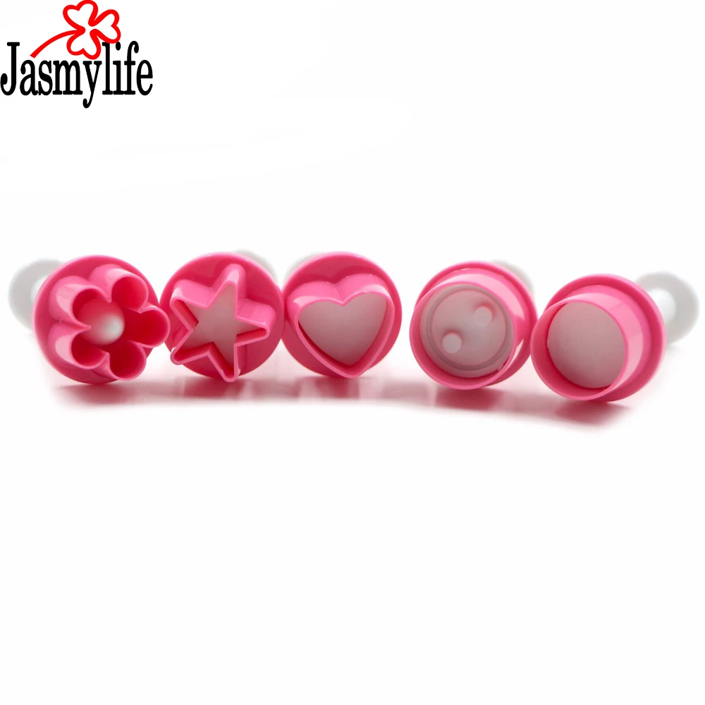 Плунжер для цветов 5 шт. резак сердца помадки сахара ремесла форма с пятиконечной