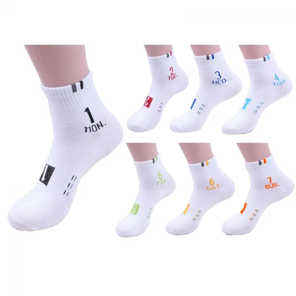 7 пар/компл. Новое модное мужское кольцо с много повседневные хлопковые носки по