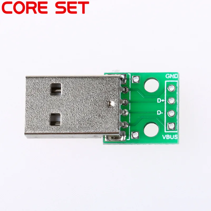 5 шт. тип A USB штекер для DIP 2 54 мм PCB плата питания DIY адаптер конвертер Модуль 4 pin