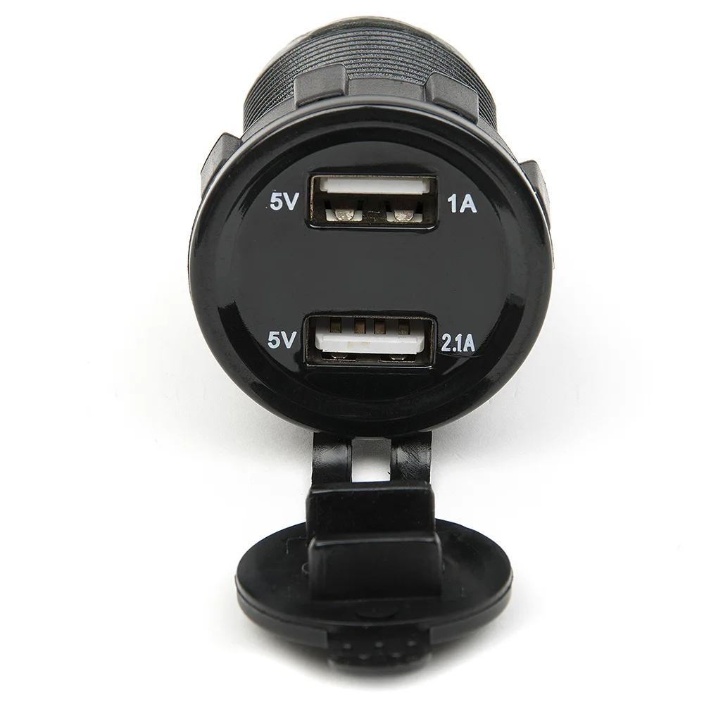 Двойное зарядное устройство USB для мотоцикла автомобиля электроники адаптер