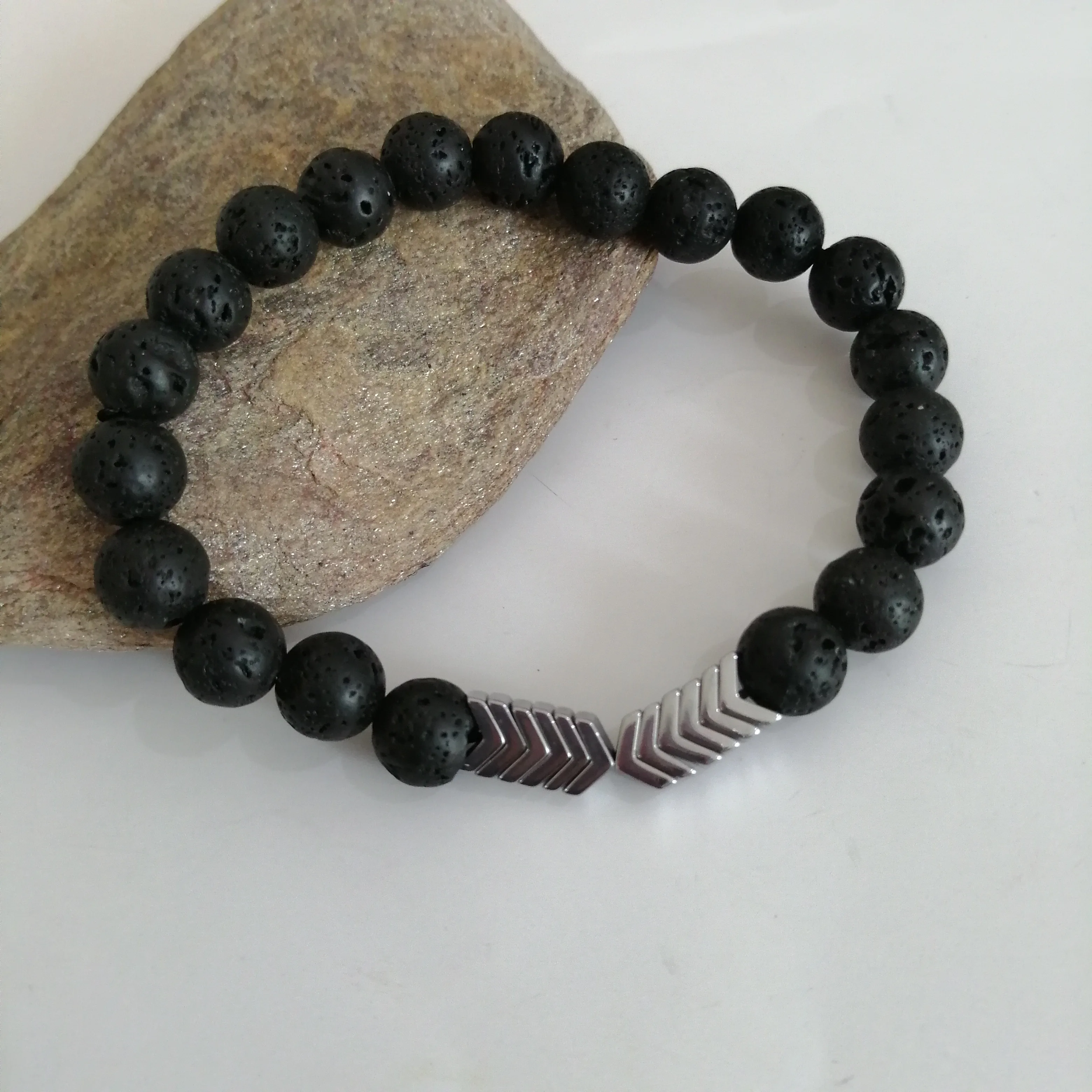 8mm Natural Tiger Eye Stone Lava Volcanic Rock Beads Adjustable Bracelet for Men Women Best Friend Hot | Украшения и аксессуары