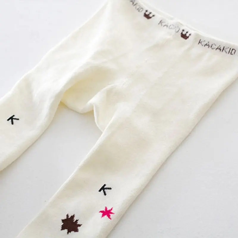 Весенние эластичные колготы с мультяшным принтом для маленьких девочек милые