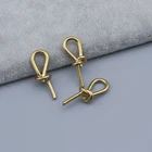 10 шт. золотистые металлические серьги узел из латуни, простые серьги узел, базовые соединители для сережек сделай сам, аксессуары для ювелирных изделий