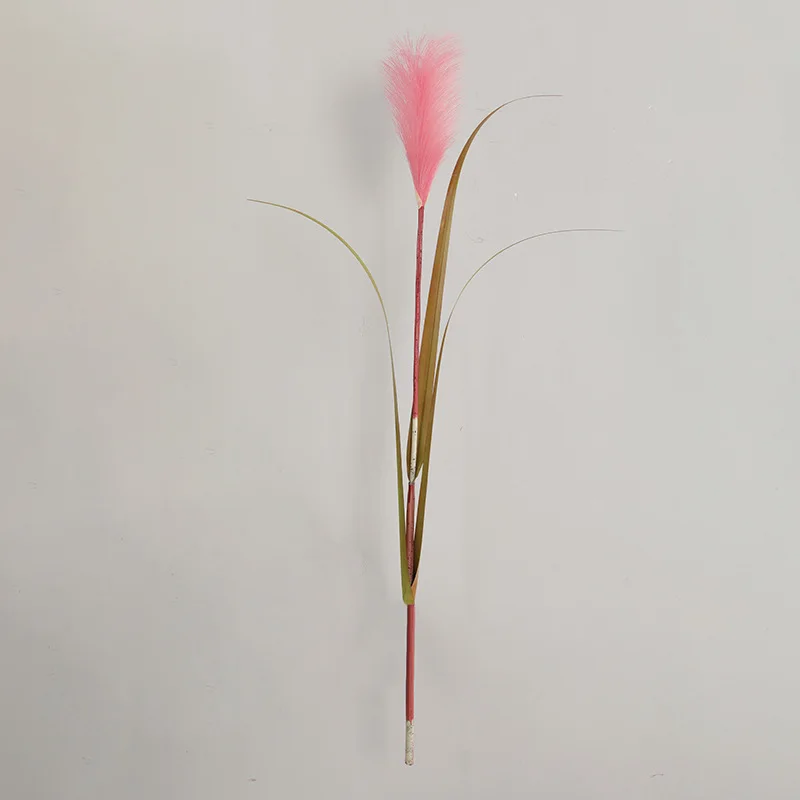 single-pink Северное Инс искусственное растение розовый тростник поддельная Трава Гостиная пол зеленое растение Декор Поддельные цветы для дома и сада украшения - Цвет: single-pink